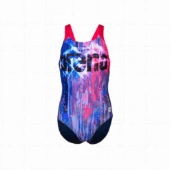 BaƱador Arena 1P Comet Swim Pro Back Azul Rosa NiƱa