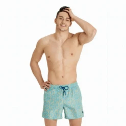 Bañador Arena Beach Short Allover Verde Hombre