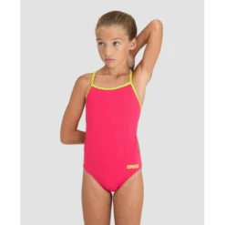 Bañador Arena Challenge Solid Rosa Niña