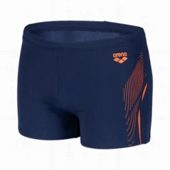 Bañador Arena Swim Short Graphic Marino Naranja Hombre