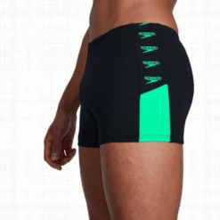 Bañador Speedo Boom Logo Splice Aquashort Negro Verde Hombre