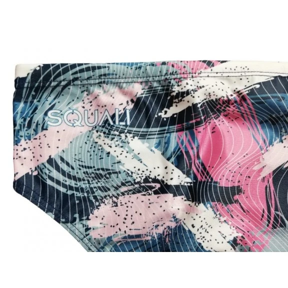 Bañador Squali Slip Manchas Azul Rosa - Imagen 3