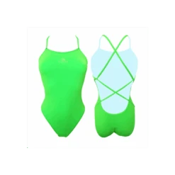 Bañador Turbo Natación Sincronizada Sirene Verde Flúor Mujer