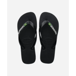 Chanclas Havaianas Brasil Logo Negro Unisex