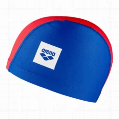 Gorro Natación Arena Lycra Unix II Azul Rojo Junior